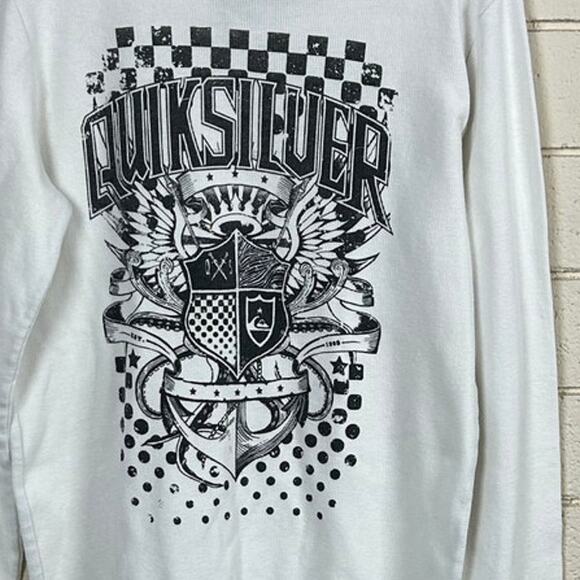 Quicksilver Y2K White Graphic Thermal size L - Picture 4 of 9
